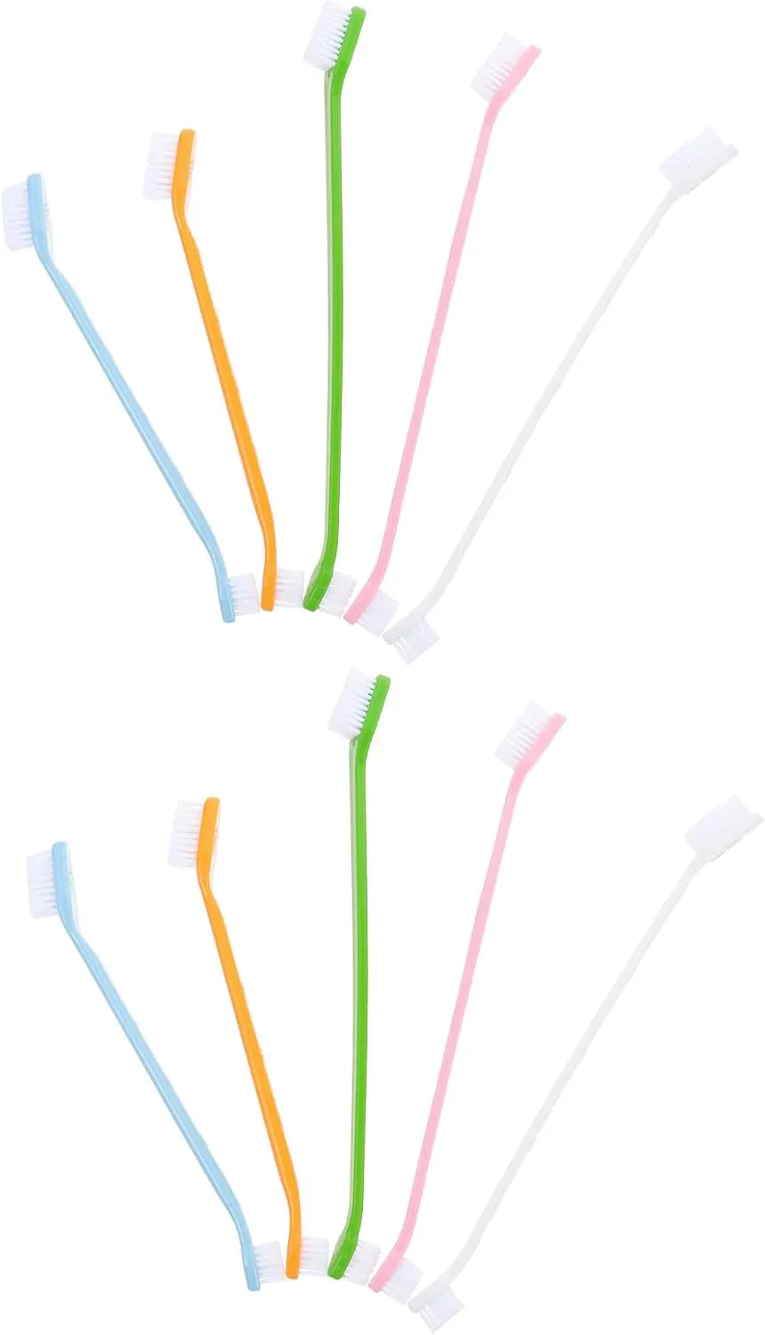 10Pcs pet toothbrush tooth brush for dogs kitten toothbrush puppy toothbrush dog chew toothbrush small cat toothbrush Dog Teeth Cleaning Brush cat toothpaste nylon double head set