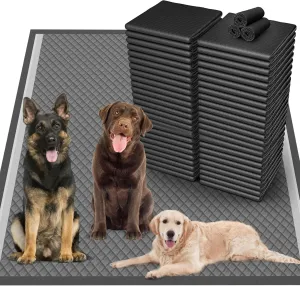 36"x36" Activated Charcoal Pee Pads for Dogs , 32 Count, Extra Large, Super Absorbent, Leakproof and Odor Resistant, Disposable Puppy Pads, Pet Training Pads, Potty Pads