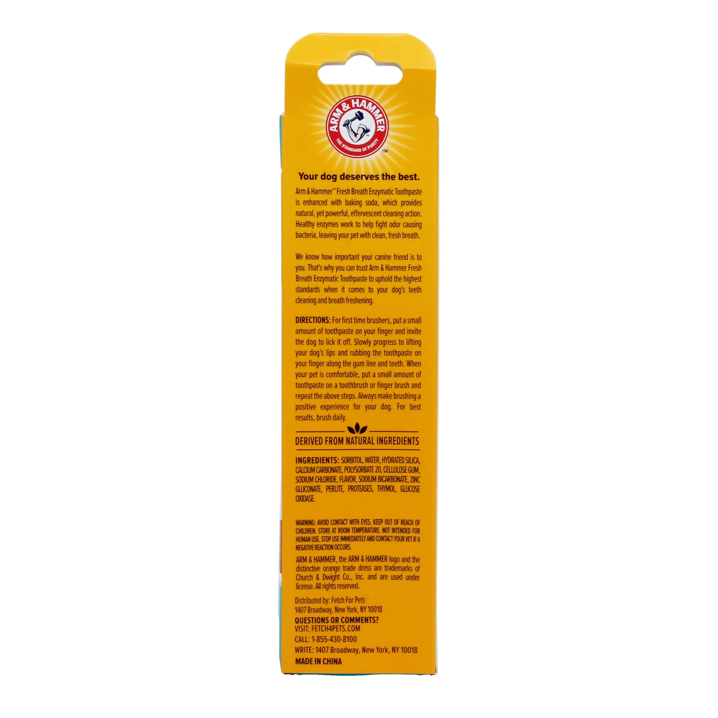Arm & Hammer Fresh Breath Enzymatic Toothpaste for Dogs, Chicken Flavor