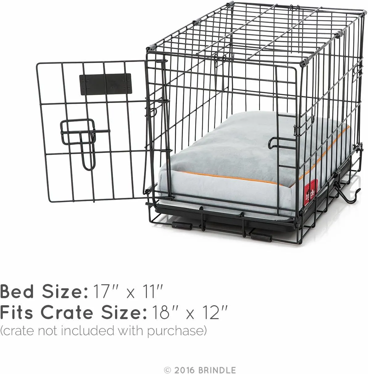 BRINDLE Stone Shredded Memory Foam Pet Bed - Pet Essentials - Orthopedic Design - Pet Crate Compatible - Machine Washable Cover - Indoor Pet Bed for Dogs, Puppies, Cats, and Rabbits - Size Small
