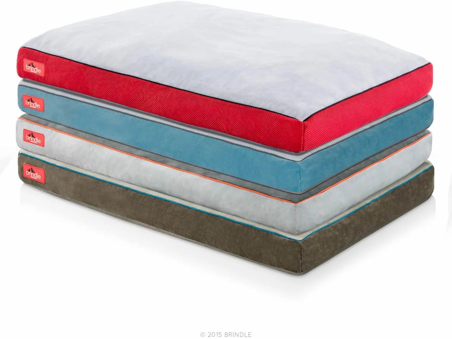 BRINDLE Stone Shredded Memory Foam Pet Bed - Pet Essentials - Orthopedic Design - Pet Crate Compatible - Machine Washable Cover - Indoor Pet Bed for Dogs, Puppies, Cats, and Rabbits - Size Small