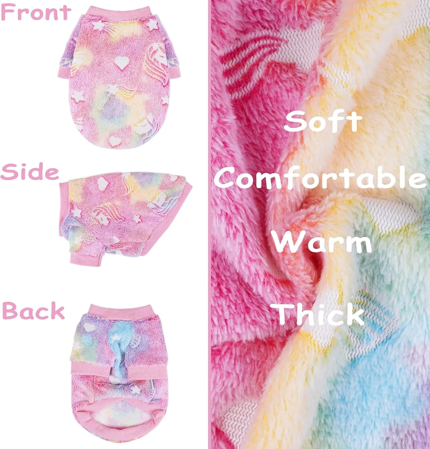 Dog Sweaters for Small Dogs Girl Boy Fall Winter Dog Clothes Dog Clothing Warm Doggy Coat Puppy Pullover Outfits Cat Sweater Pet Clothes for Chihuahua Teacup (Pink, Small)