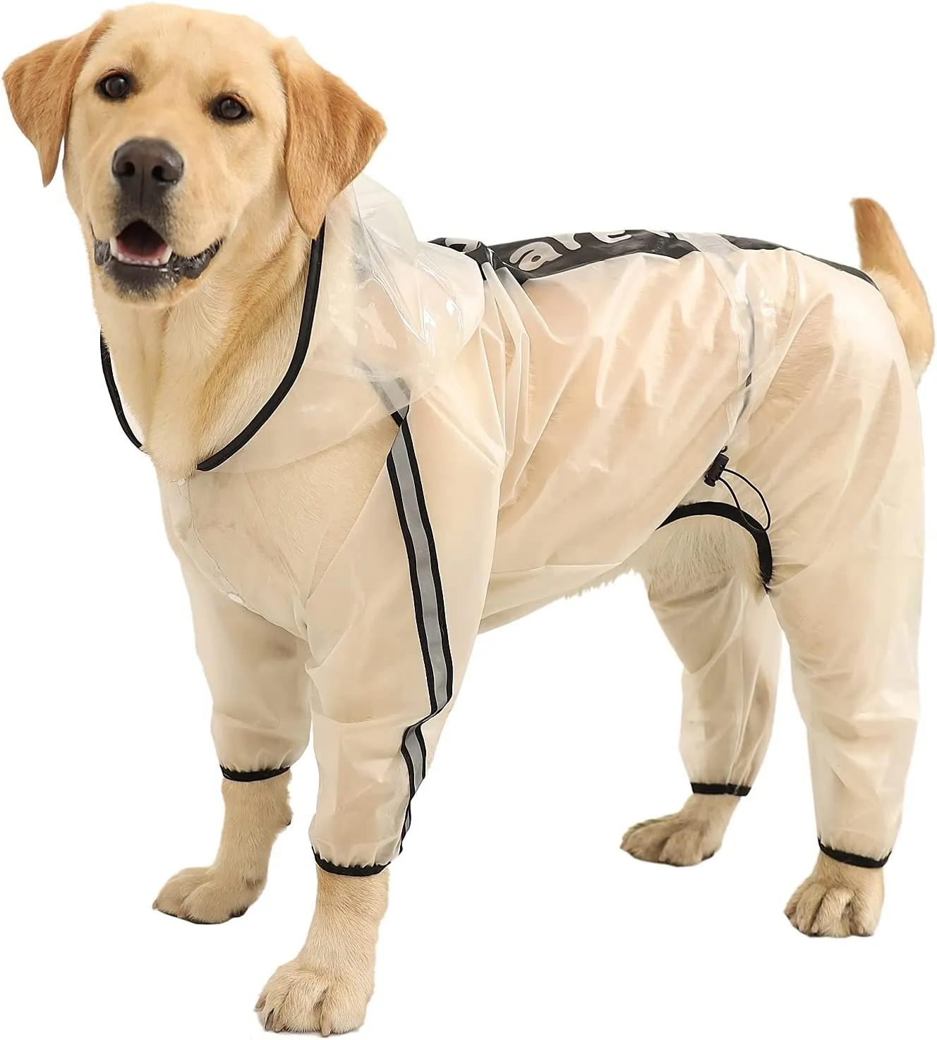 Dog Waterproof Rain Jacket with Reflective Stripe