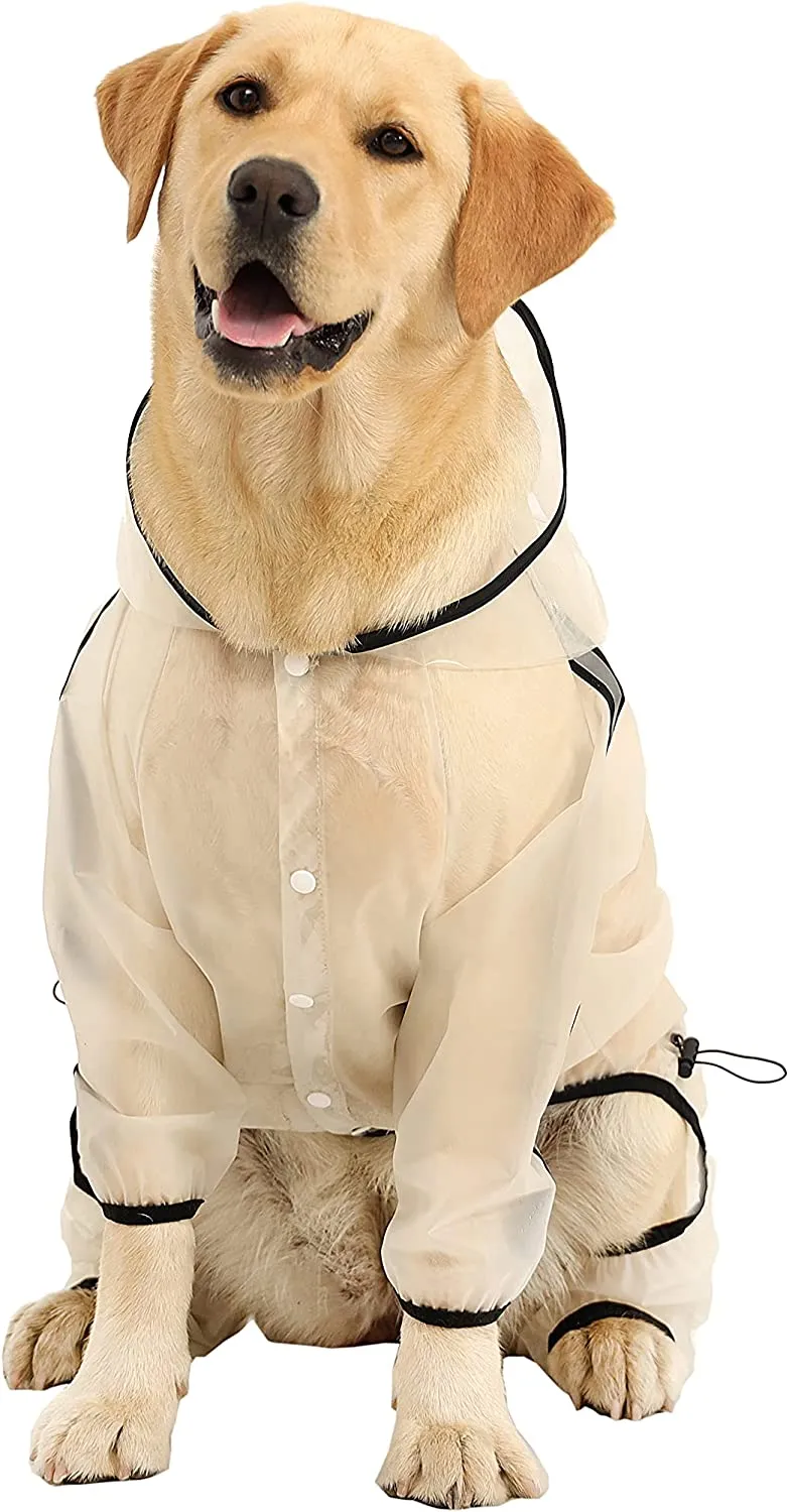 Dog Waterproof Rain Jacket with Reflective Stripe
