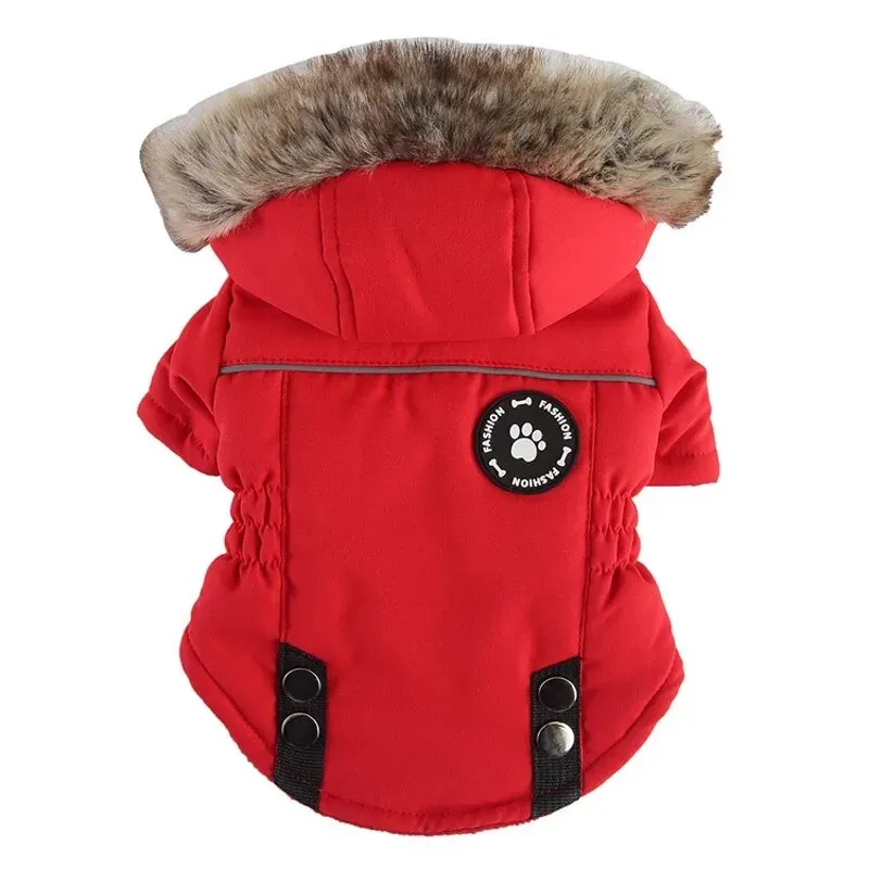 Dog Winter Coat Windproof Warm Thick Dog Jacket With Hood