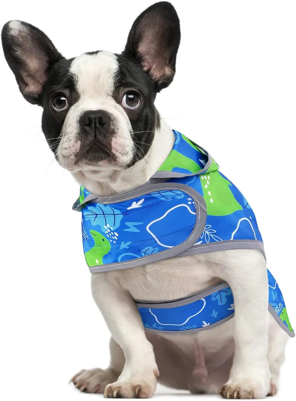HDE Dog Raincoat with Clear Hood Rain Jacket Poncho for Small Medium Large Dogs Dinosaurs - S