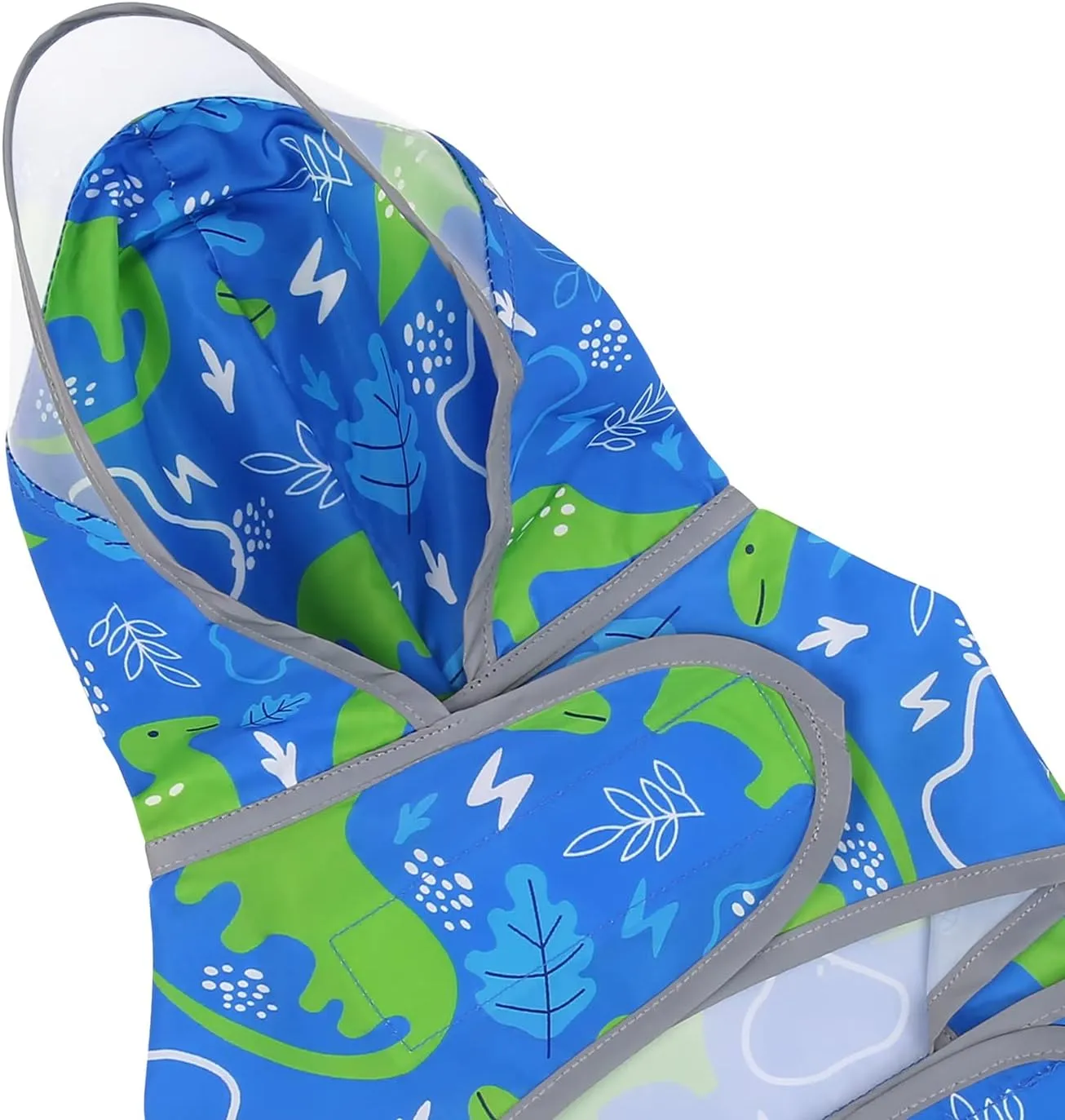 HDE Dog Raincoat with Clear Hood Rain Jacket Poncho for Small Medium Large Dogs Dinosaurs - S