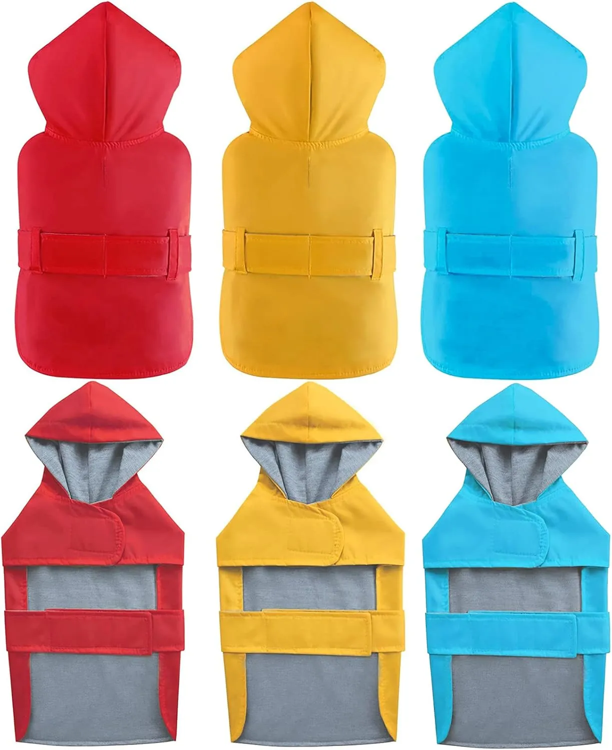 LeerKing Dog Raincoat Hooded With Leash Hole - 10 Sizes, Waterproof Double Layer Rain Coat Jacket With Lining for Small Medium and Large Dogs, Red, XL