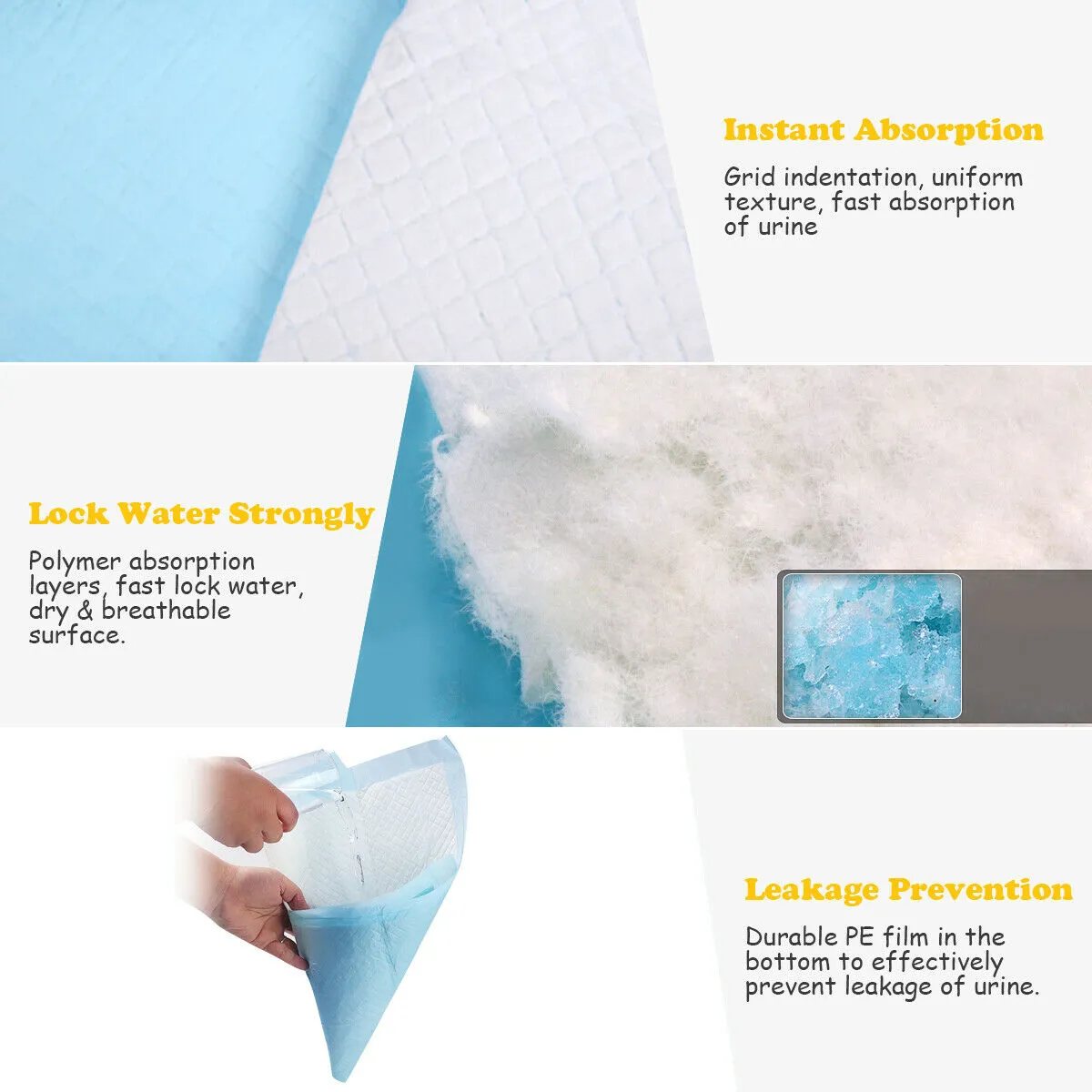 NNECW 300 Pieces Dog Pee pads with Super Absorbent for Doggies