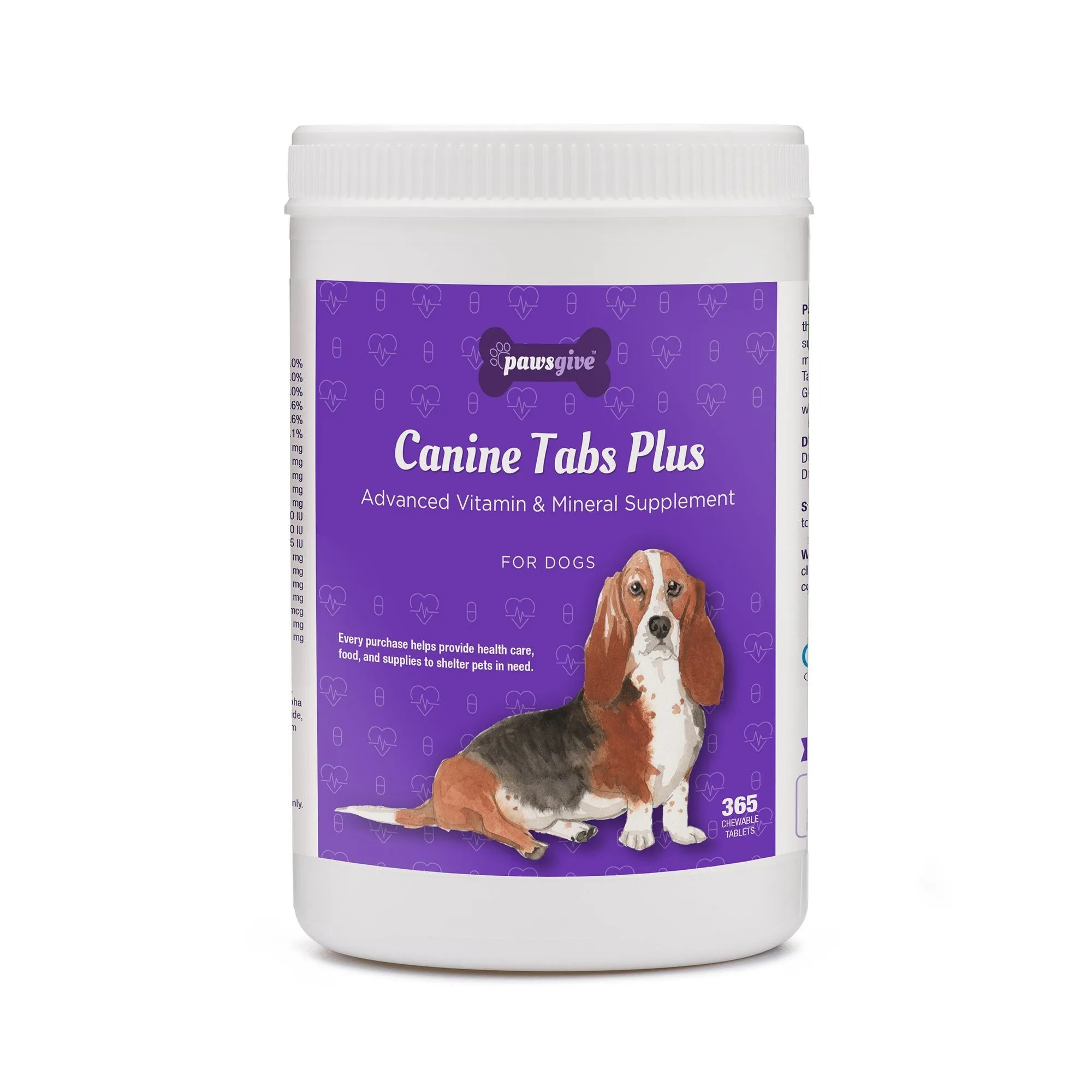 PawsGive Canine Tabs Plus - Multivitamin Tablets for Dogs - 365 Count