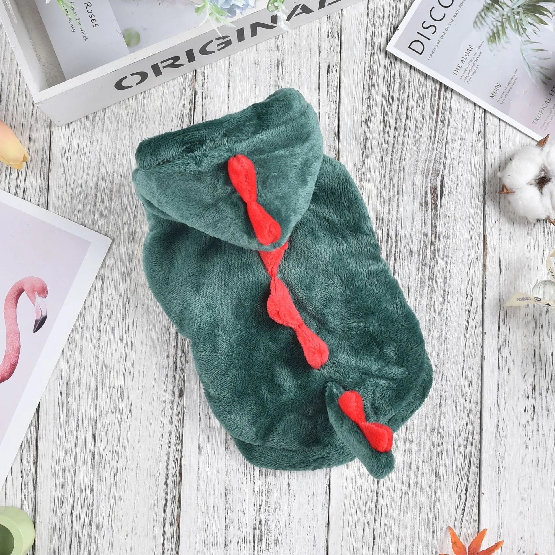 Pet Dog Clothes for Medium & Large Dogs | Corgi, Labrador, Golden Retriever Flannel Dinosaur Shape Coat