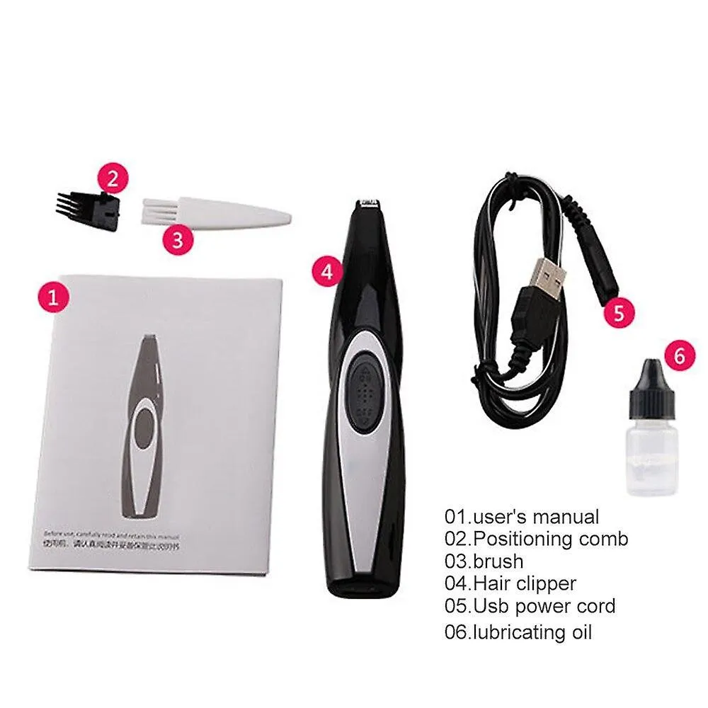 Pet nail tools pet grooming tool electrical shearing cutter usb rechargeable haircut paw shaver clipper style 1