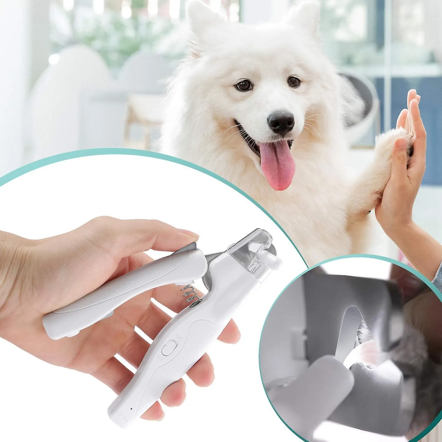 Pet nail tools pet nail clipper nail trimmer dog cats nail file guillotine grinder pet supplies white
