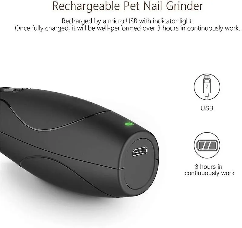 Pet nail tools pet nail grinder usb charging safe low noise electric nail trimmer