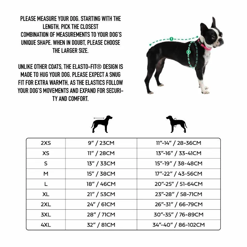 Reversible Elasto-Fit Dog Raincoat - Green