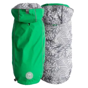 Reversible Elasto-Fit Dog Raincoat - Green