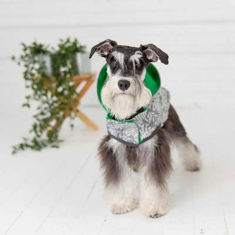 Reversible Elasto-Fit Dog Raincoat - Green