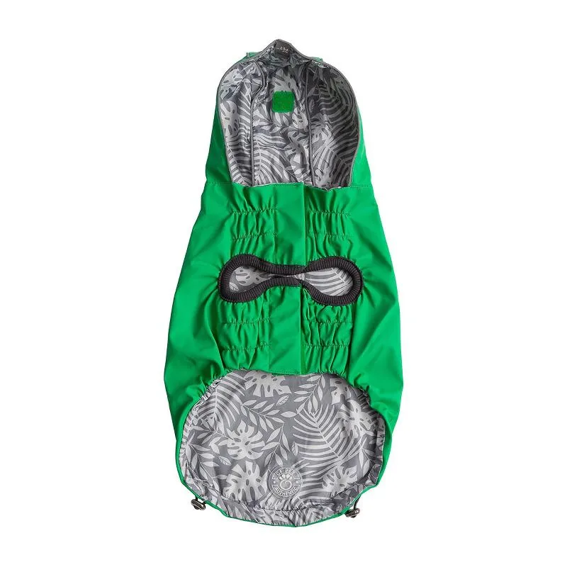 Reversible Elasto-Fit Dog Raincoat - Green