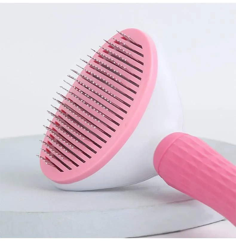 Self Cleaning Dog Brush - Gently Removes Loose Undercoat, Mats and Tangled Hair