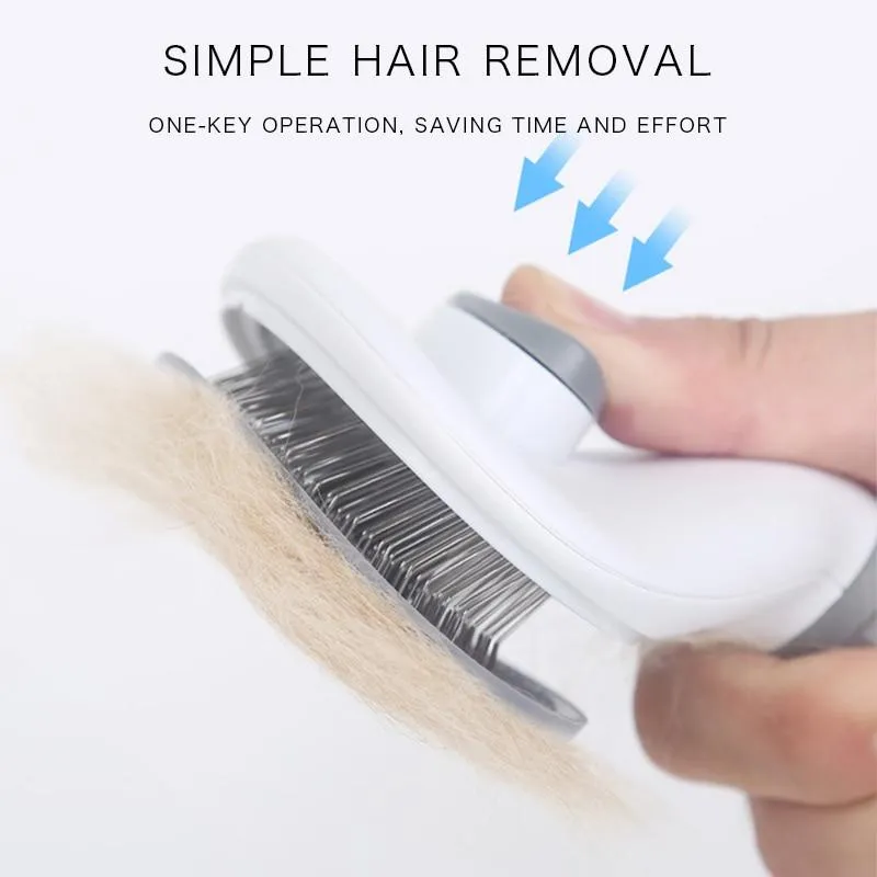 Self Cleaning Dog Brush - Gently Removes Loose Undercoat, Mats and Tangled Hair