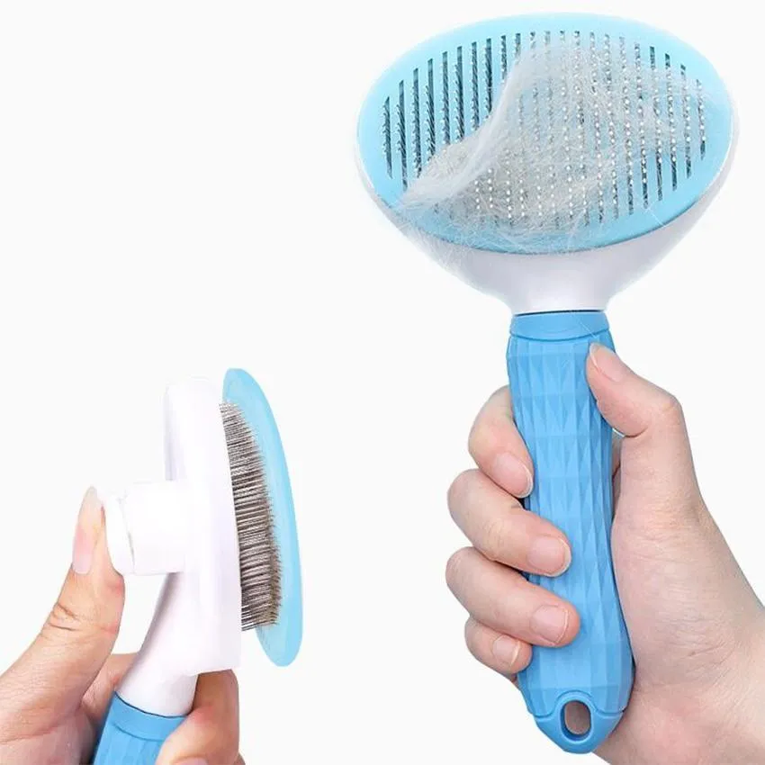 Self Cleaning Dog Brush - Gently Removes Loose Undercoat, Mats and Tangled Hair