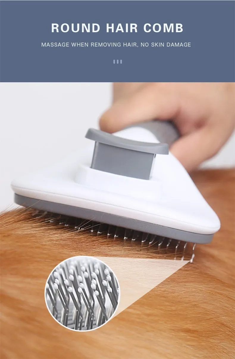 Self Cleaning Dog Brush - Gently Removes Loose Undercoat, Mats and Tangled Hair