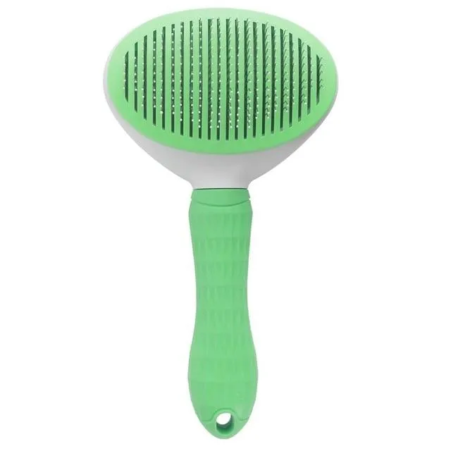 Self Cleaning Dog Brush - Gently Removes Loose Undercoat, Mats and Tangled Hair