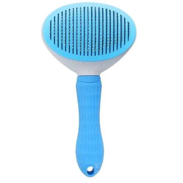 Self Cleaning Dog Brush - Gently Removes Loose Undercoat, Mats and Tangled Hair