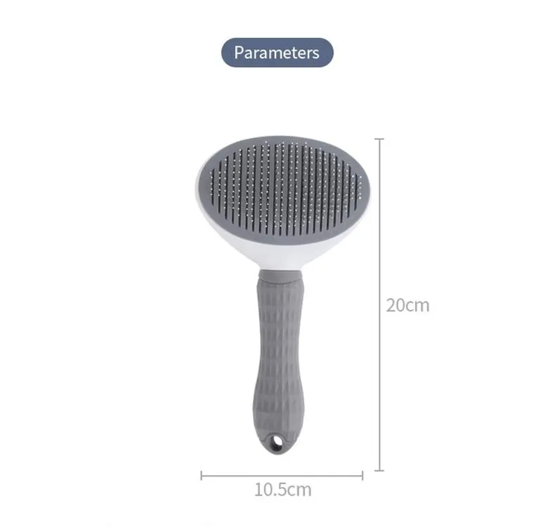 Self Cleaning Dog Brush - Gently Removes Loose Undercoat, Mats and Tangled Hair