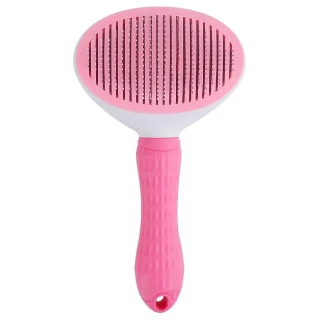 Self Cleaning Dog Brush - Gently Removes Loose Undercoat, Mats and Tangled Hair