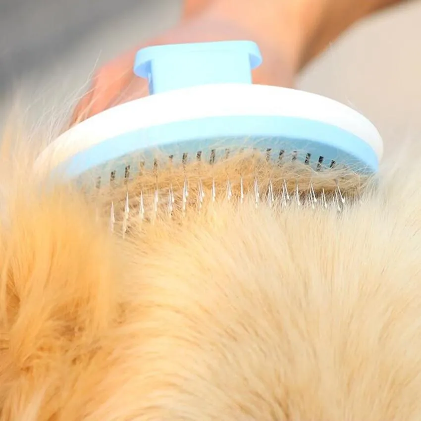 Self Cleaning Dog Brush - Gently Removes Loose Undercoat, Mats and Tangled Hair
