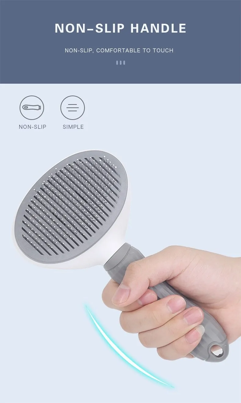 Self Cleaning Dog Brush - Gently Removes Loose Undercoat, Mats and Tangled Hair