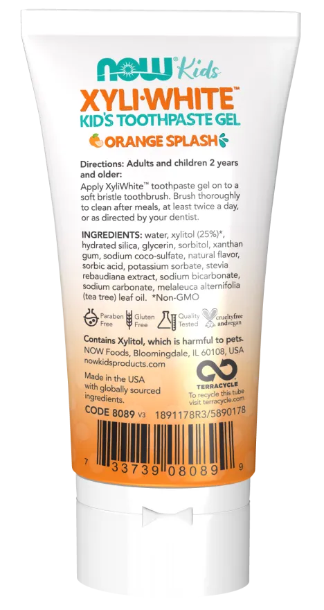 XyliWhite, Kids Toothpaste Gel, Orange Splash 85g